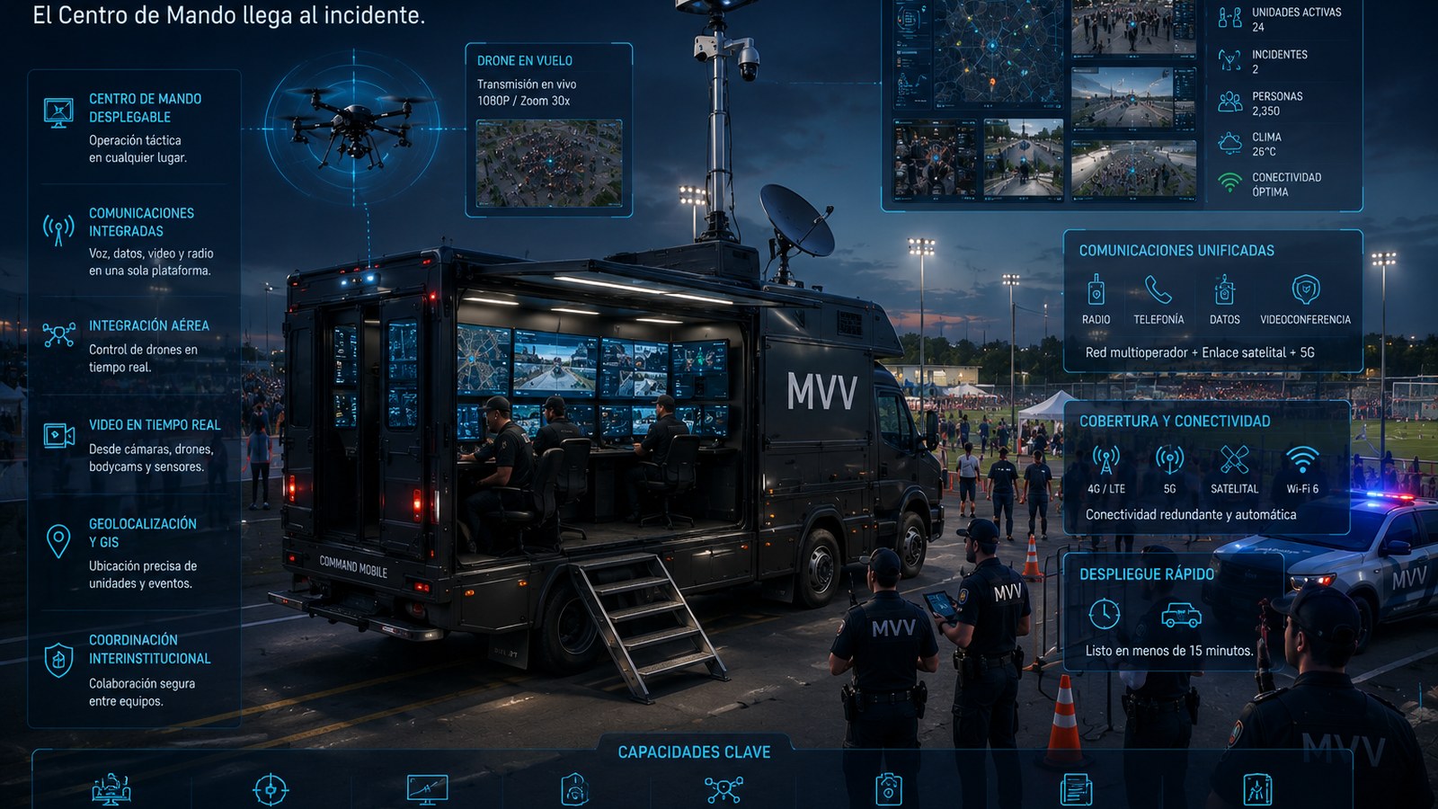 MVV Command Mobile centro de comando móvil